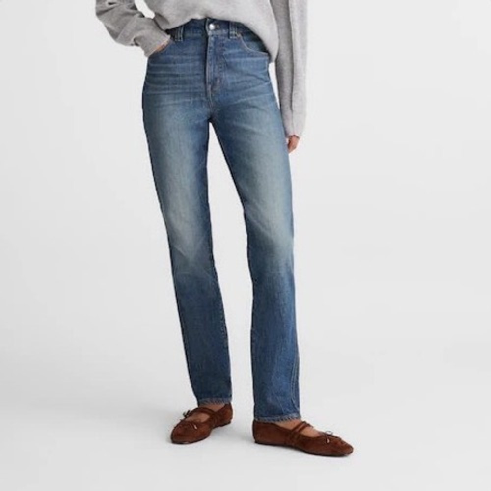 Madewell The Perfect Vintage Jean Medium Wash High Rise Straight Leg 28T